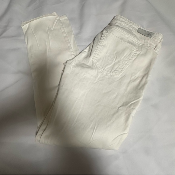 Ag Adriano Goldschmied Denim - Adriano Goldschmied Women's jeans the Stevie ankle slim straight ankle White 28R